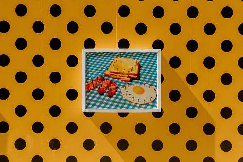 polka dot sunny-side up, bacon strips, and sandwich quebec